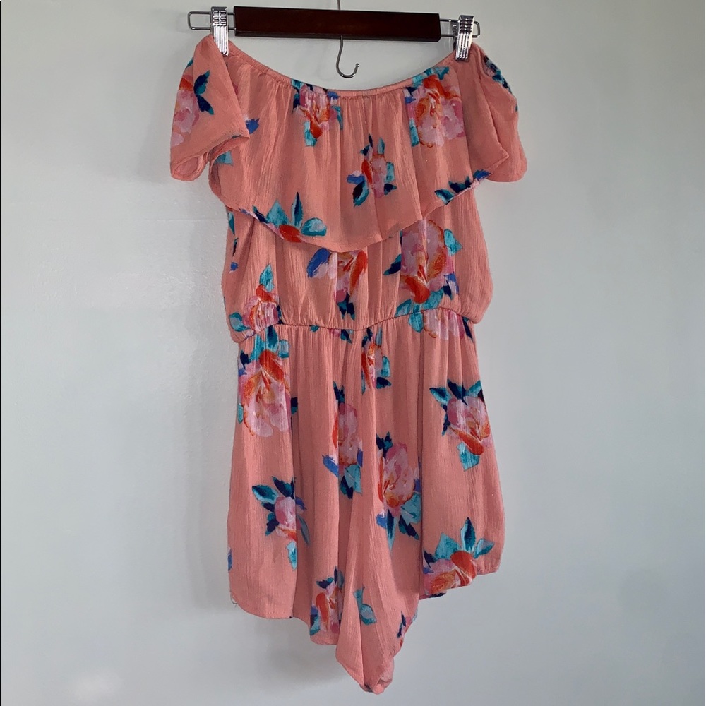 Floral OTS Romper